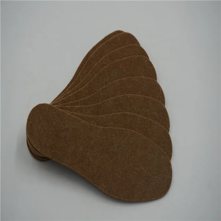 Factory wholesale whole 100% polyester needle fabric punched nonwoven felt warm thermal winter insole with good price