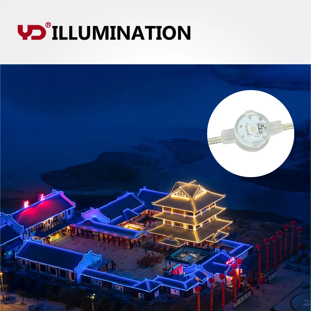 Водонепроницаемый rgb smd светодиодный модуль 26 мм 5050 пикселей 12 В ws2811 c9 pixel