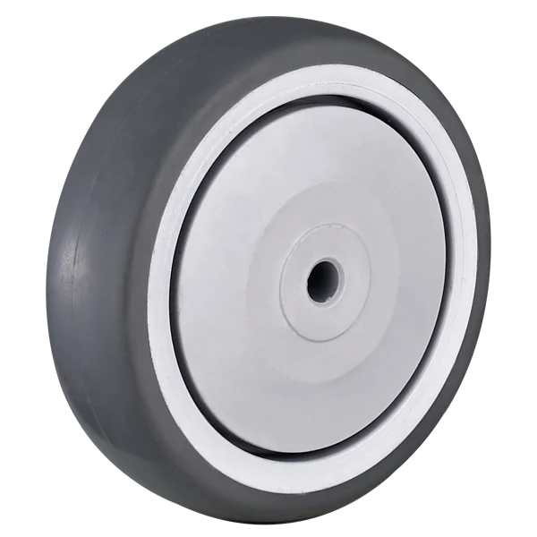 4inch Bolt Hole Stainless Steel Swivel Grey Rubber Caster Wheels