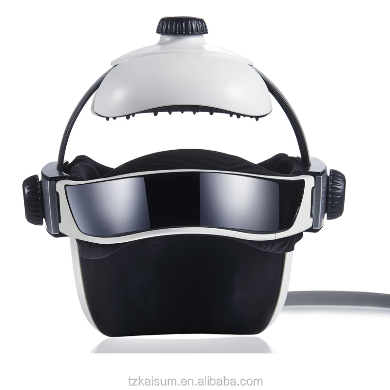 head massager with vibration massage,heat therapy,acupressure and smoothing music