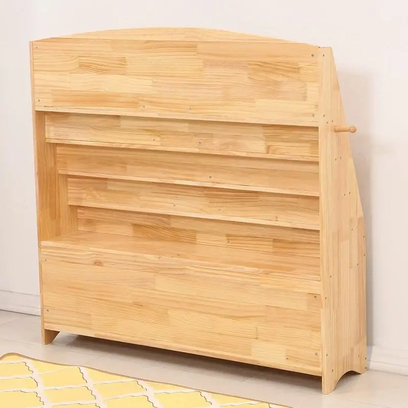 Wholesale Modern Simple Movable Children Kindergarten Bookcase Bookshelf