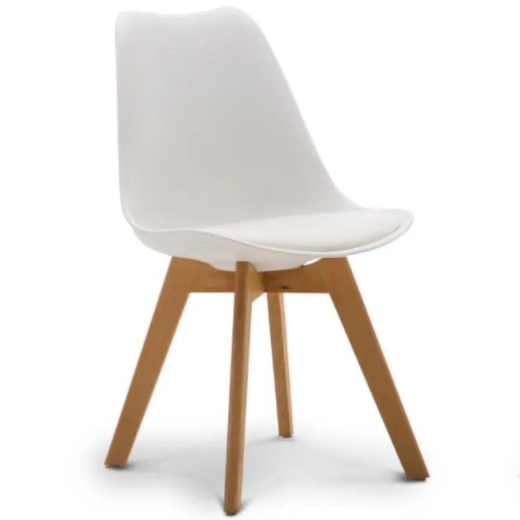 italian padded wooden chairs nordic plastic molded side chair restaurant dining modern tulip chair