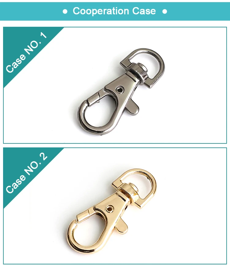 
Fashion new style carabiner custom logo light gold 9mm dog leash swivel snap hook 