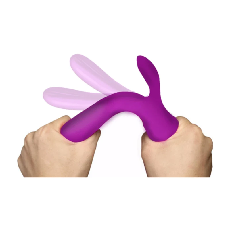 Usb ReChargeable  Purple Color Sex Toys Woman Thrusting Rabbit Vibrator Soft Silicone Massager Woman G spot Rabbit Vibrator