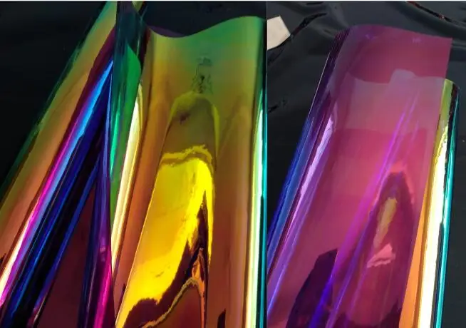 Iridescent Transparent Clear Vinyl Fabric Rainbow PVC Sheet