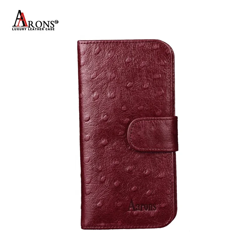 High quality new style wholesale cowhide leather Guangzhou wallet Ostrich skin cowhide leather wallet for man