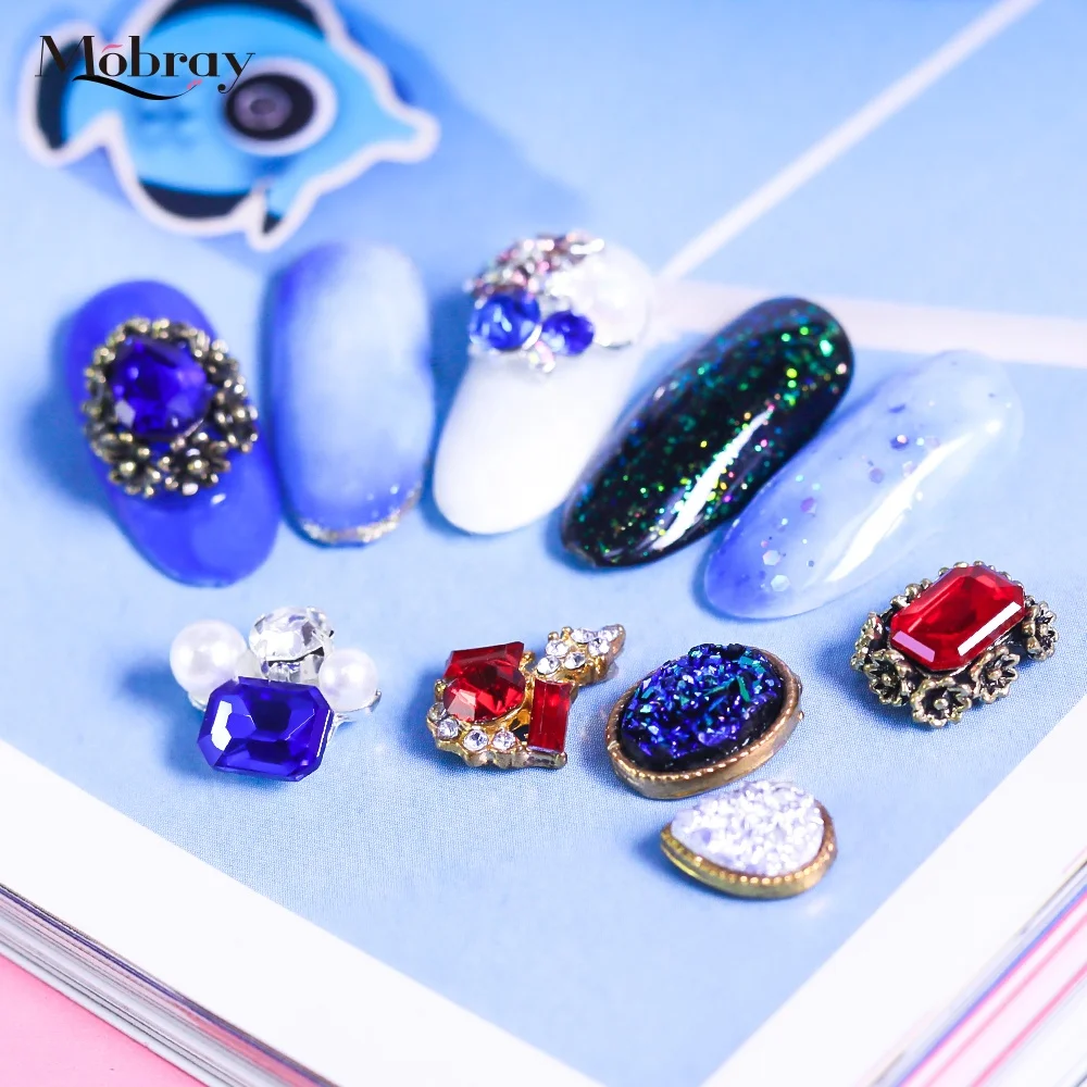 Hot sale jewelry nail stickers glossy rhinestone decoration