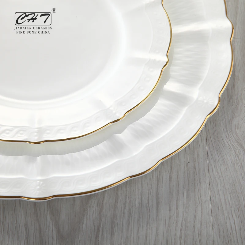 European style porcelain dinnerware set 72 pcs dinner set for restaurant