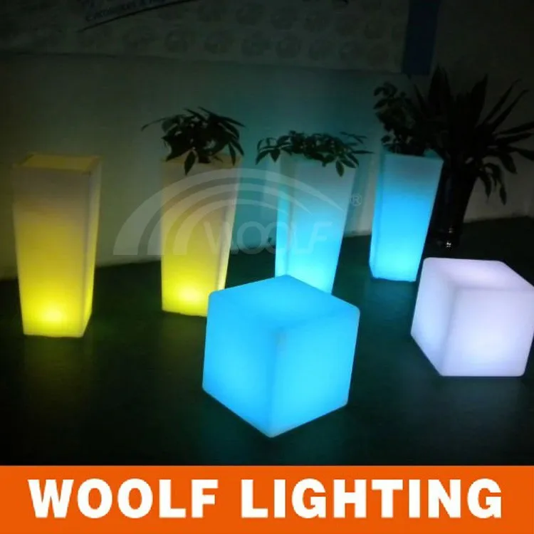 New European Led Outdoor Flower Pots,Garden Decorative Flowerpot,Modern Led Lighting Planter