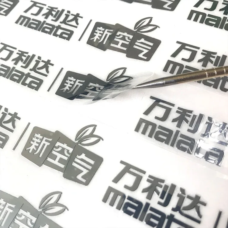 Custom metal transfer stickers 3D embossed Metal Sticker