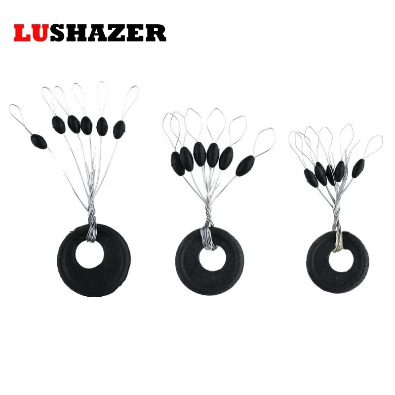 
100pcs/set Fishing Stopper Tackle Resistance Space Not To Hurt The Line Vertical Beans Rod Clip/o-shaped Fishing Accessories 