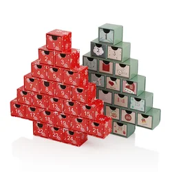 Handmade christmas tree Shaped candy gift box Christmas Advent Calendar Box