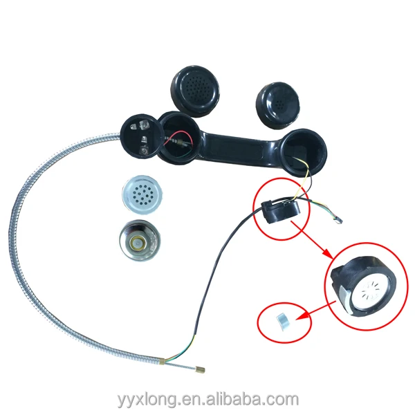 Домофон пожарная Водонепроницаемая электрическая Антивандальная телефонная трубка