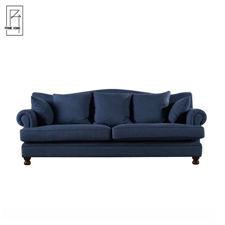 Antique Fabric Tufted Sofa Living Room French Style Removable Cover full Cover Sofa Furniture