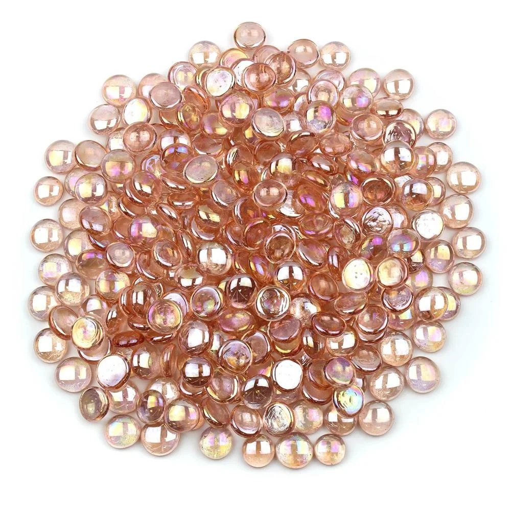 Clear Shinny Pink Glass Beads