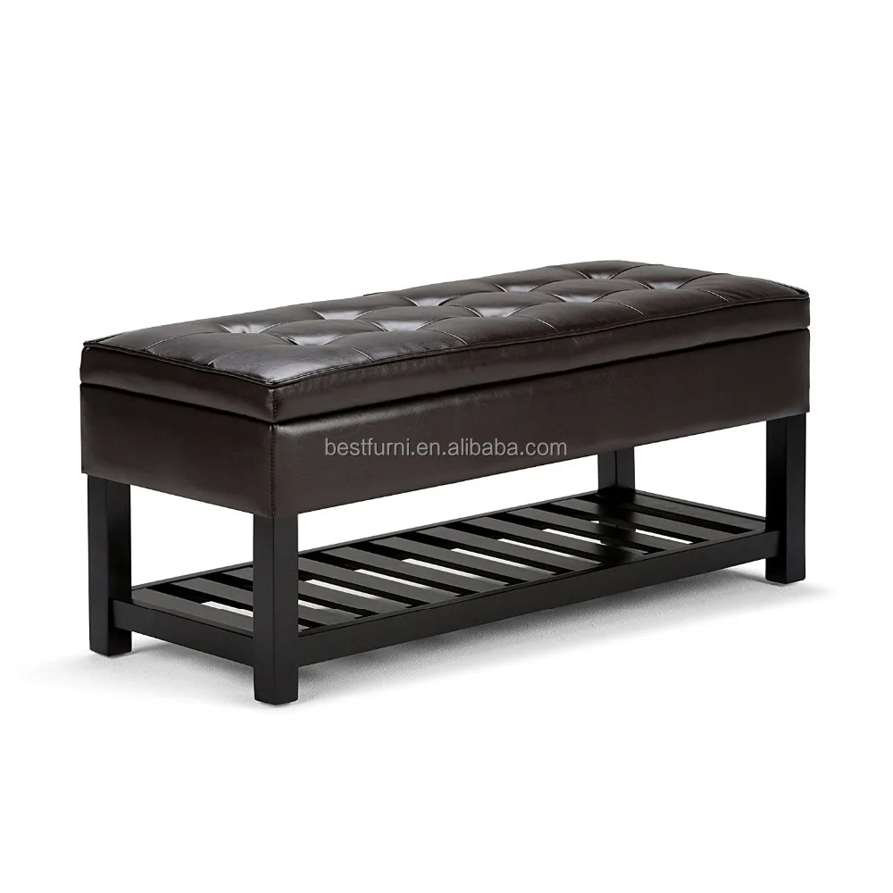 
Home Cosmopolitan Faux Leather Storage Ottoman Bench 