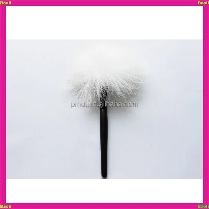 Baoli high quality marabou feather wooden forensic brush wholesale