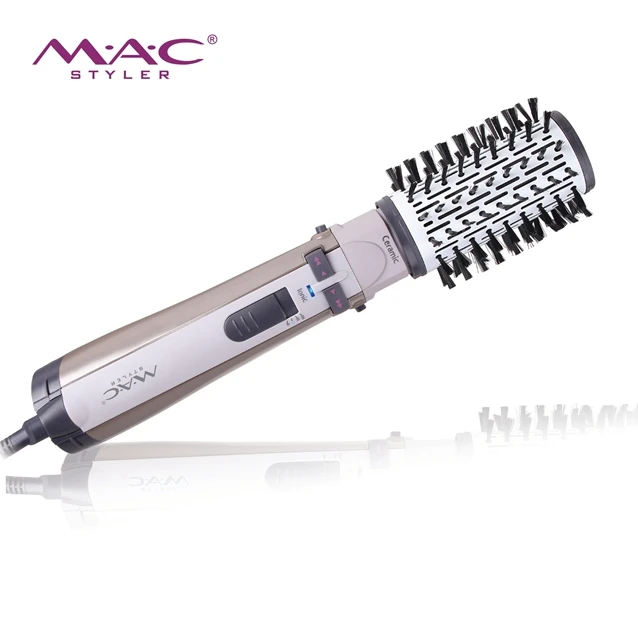 comb brush 360 rotating heat drying hair  professional  ceramic rotary straightening brush