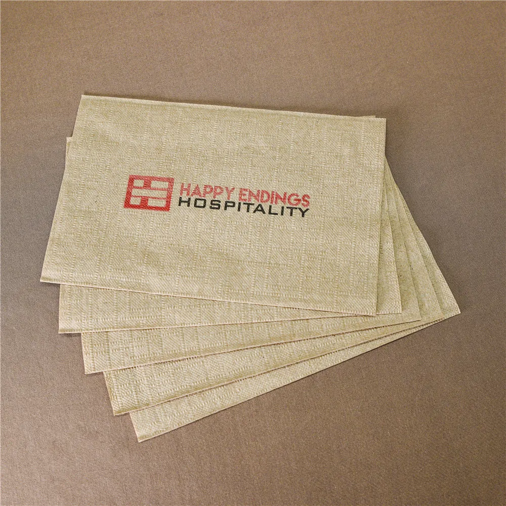 8.3'x12.6' Bagasse V Fold Paper Napkins