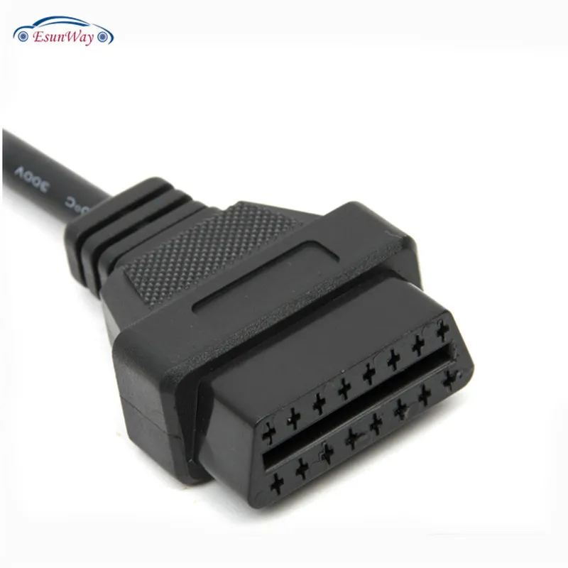 OBD 2 16Pin OBD2 16 Pin Male To dual Female Extension Cable, OBD Adapter cable for VW AUDI In Stock