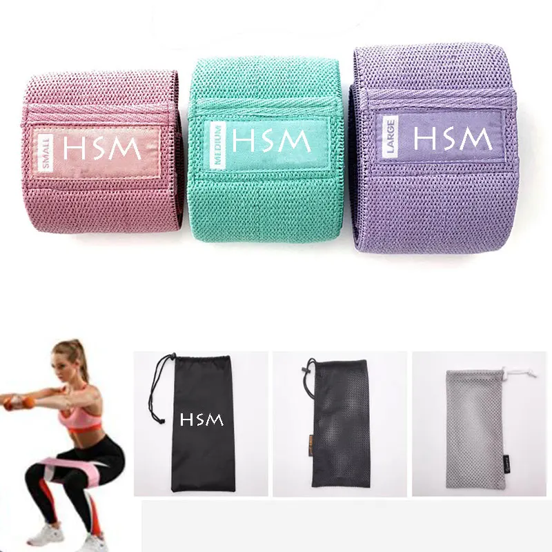 Лучшая популярная эластичная лента для бедер из полиэстера с резиновым логотипом