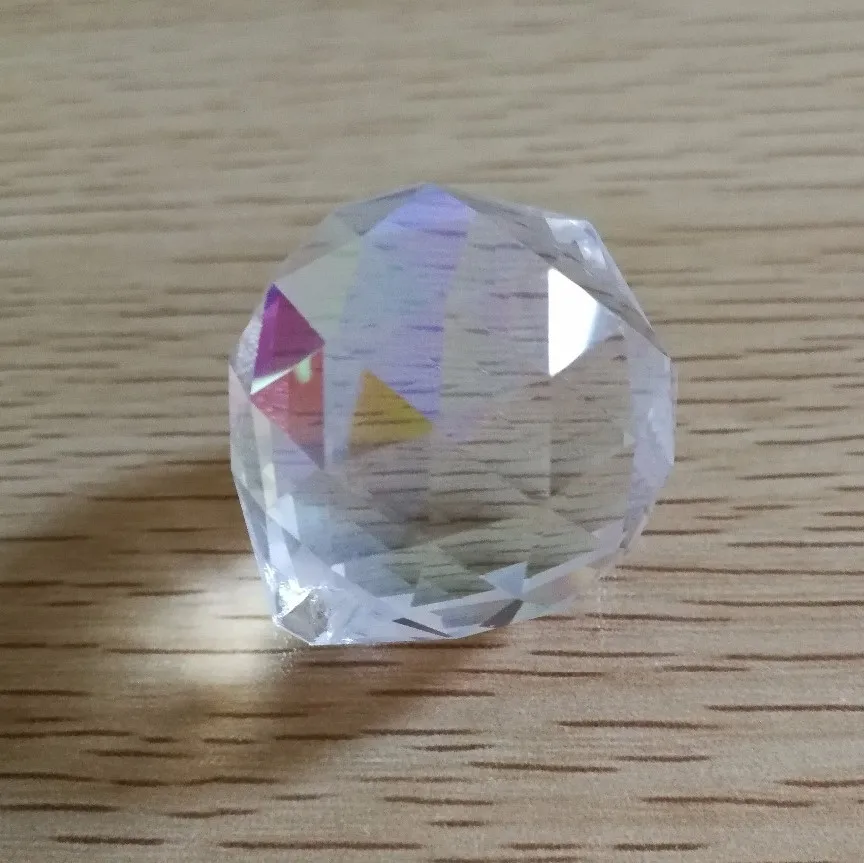 Crystal Coating AB Crystal Faceted hanging Ball for Chandelier lighting parts decoration