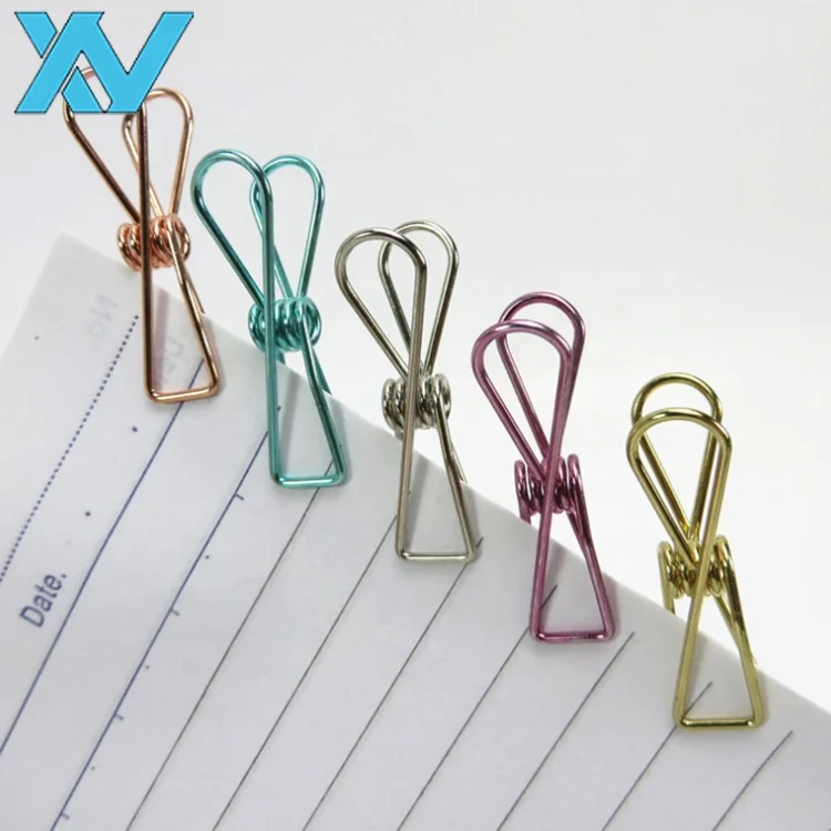 Different sizes steel wire metal clips assorted colors wire binding clips 19mm,32mm,50mm
