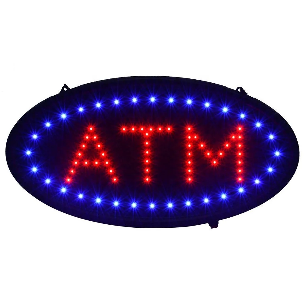 Manufacturers High Quality LED ATM Sign Board Custom Open Signs