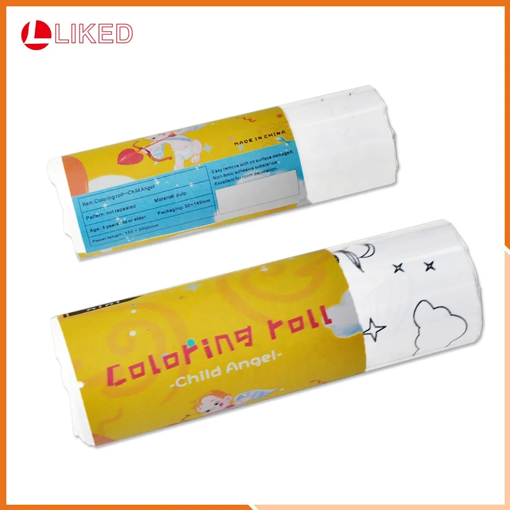 Premium paper safe coloring paper rolls educational gifts set for unisex kids