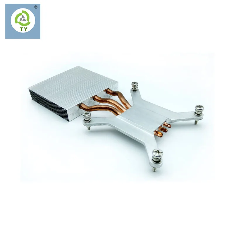 Heat Pipe Server Radiator Computer Buckle fin heatpipe heatsink 50-150W Heat Sink Round ODM/OEM