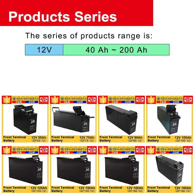 Competitive quality 12v 100ah front terminal agm battery