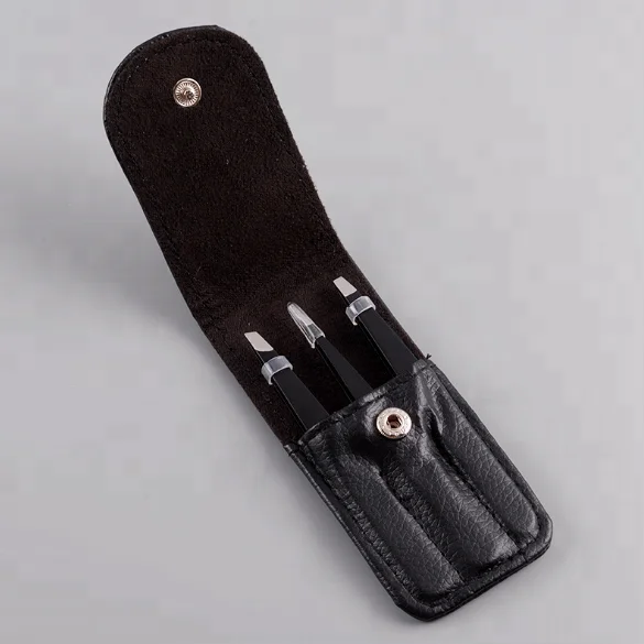 Stainless 3pcs Eyebrow Shaping Kit Slant Tweezers Eyebrow Hair Remover Lash Sets Brow Trimmer