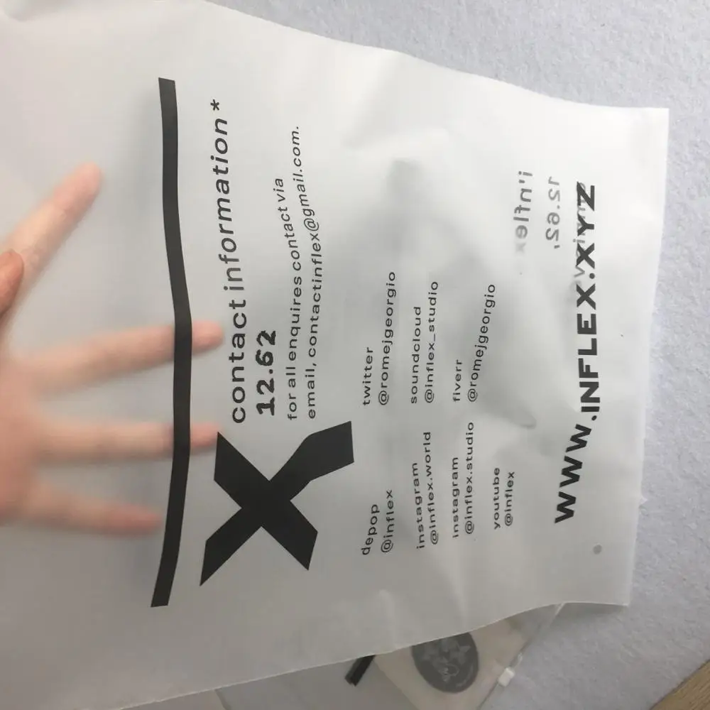 Пользовательский логотип прозрачный ПВХ пластиковый двухсторонний матовый пакет на молнии с логотипом