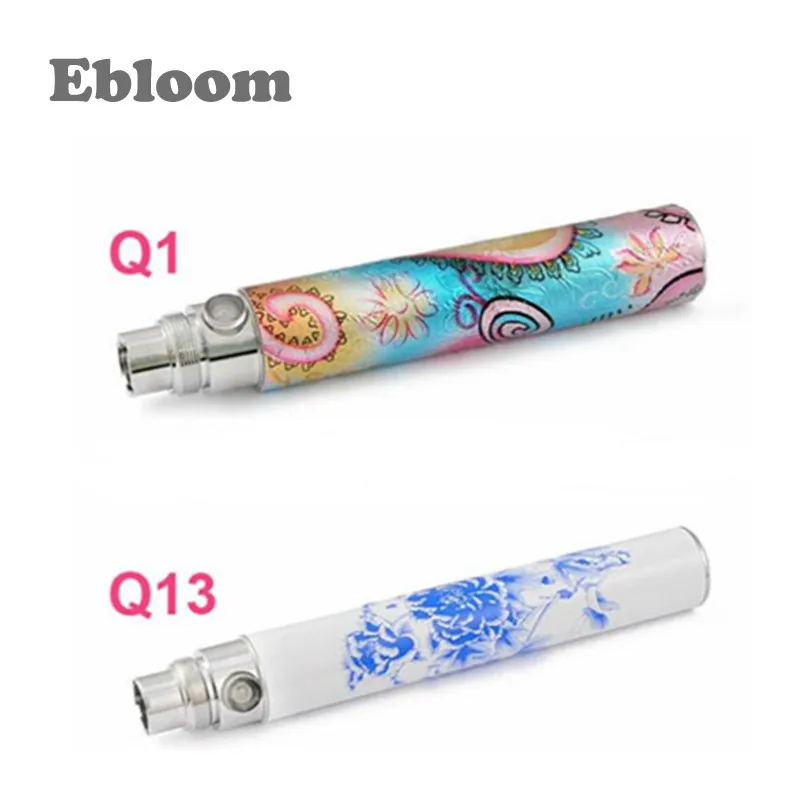 
newest colorful printing pattern battery electronic cigarette EGO Q,E cig ego q with pattern battery,cheap electronic cigarette 