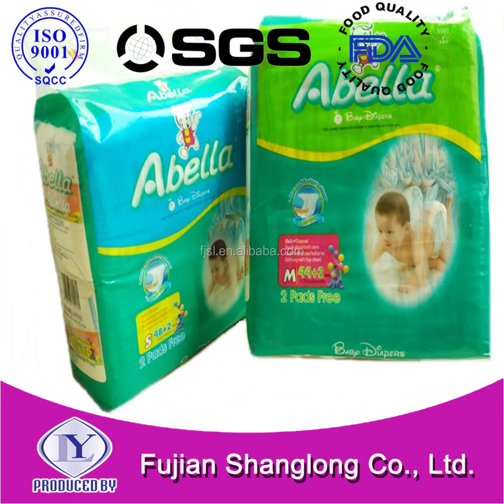 ABELLA Africa Market Quanzhou Disposable Sleepy Baby Diaper Manufacturers In China baby diaper supplier