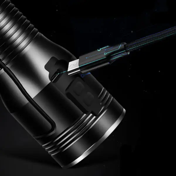 
High 1000 Lumens 5 Modes USB Rechargeable outdoor 18650 Work Lamp Waterproof LED Flashlight 