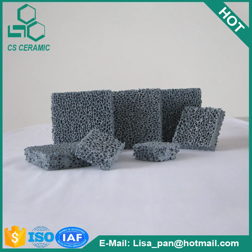 Карбид кремния керамический фильтр пены для удаления примесей из чугуна жидкости