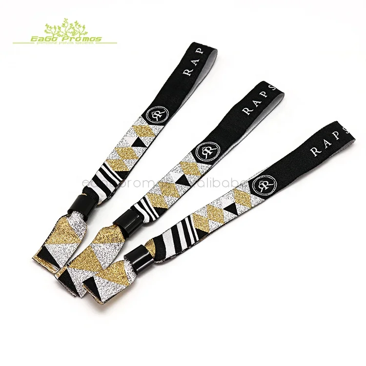 2024 2025 Customize concert events disposable woven bracelet With one direction events fabric wristbands
