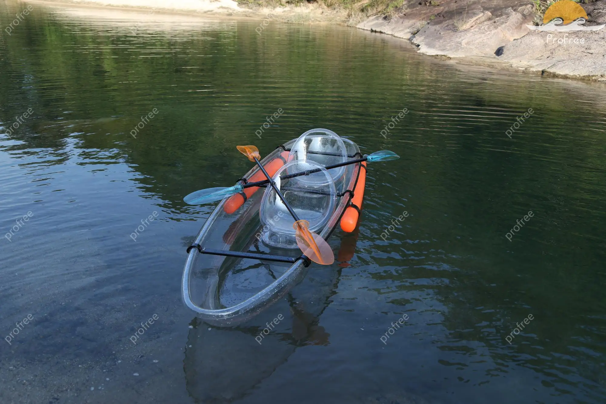 plastic transparent kayak