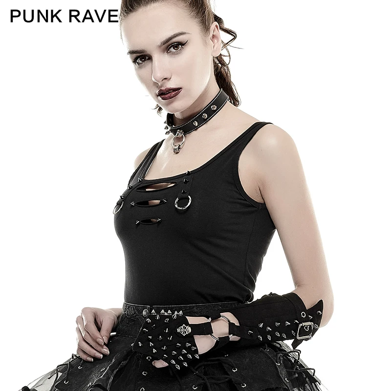 S-178 Punk  Gloves Skull Handmade Rivet Studded Leather Gloves