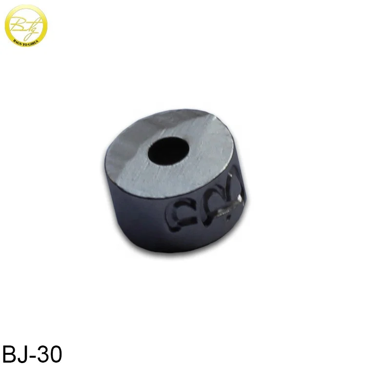 Zinc Alloy Custom Engraved Metal Logo Beads Charm Bracelet Beads for Gift