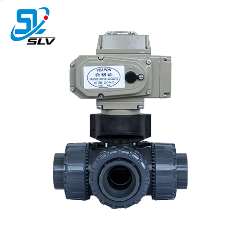 Wholesale PVC CPVC UPVC PVDF PP PPH  Electric 3-way Ball Valve