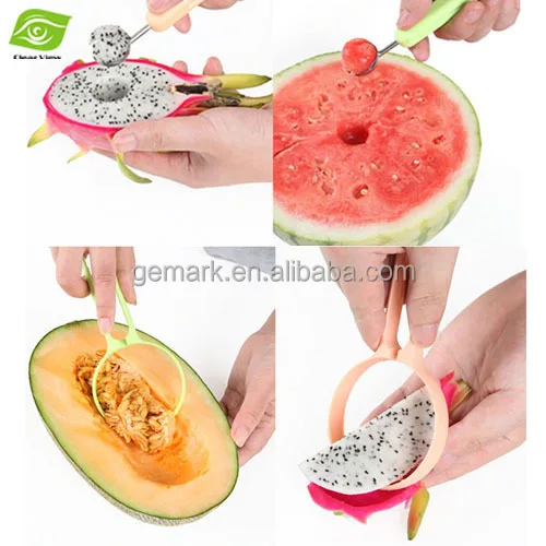 New Fruit vegetable tools Melon Baller And Fruit Scoops 2 In 1 Multi functional Melon Baller Scoop Fruit Slicer