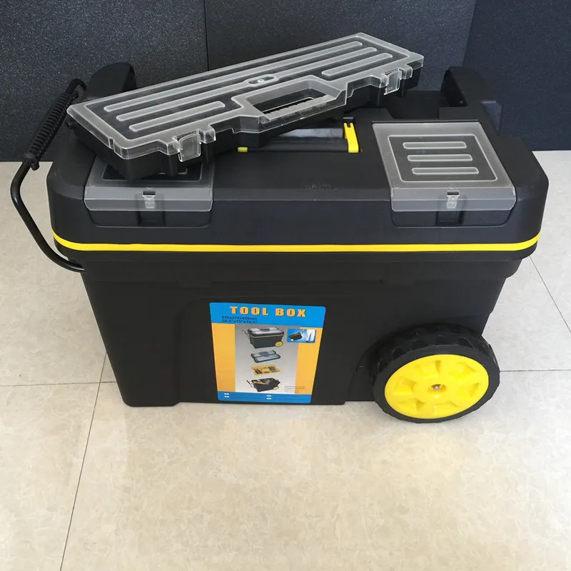 China gude plastic trolley tool box chest removable portable rolling toolbox kit