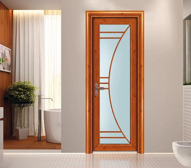 Modern Style Single Swing Aluminum Glass Plastic Doors For Bathrooms Pictures