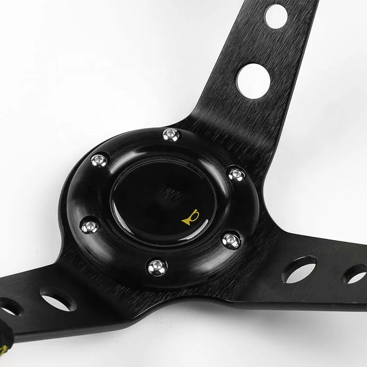 Aluminum 6 Bolt Pattern Deep Dish Racing Custom Steering Wheel