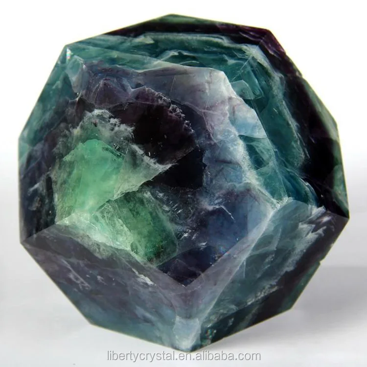 
Natural wholesale Crystal Chakra dodecahedron fluorite crystal ball carving ball 