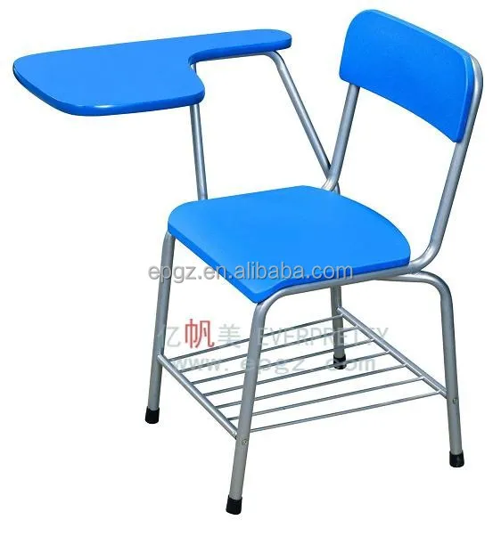 School Chairs Armrest Folding Chair With Writing Pad