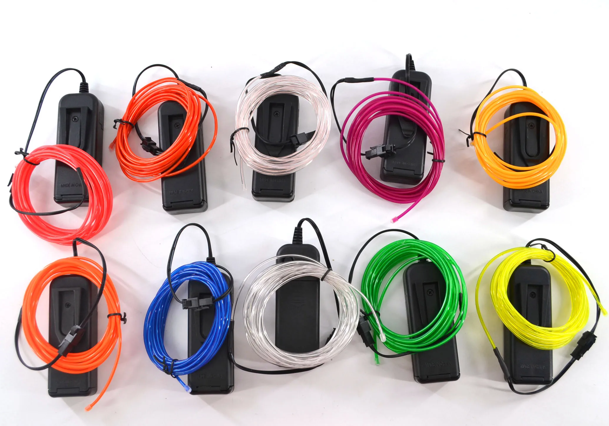 
Car Party Halloween EL Wire Neon Glowing Strobing Electroluminescent Light DIY Decoration Portable Neon EL Wire Light 