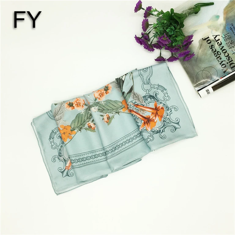 Factory Direct Hand Roll Digital 100% Silk Mosi Scarf
